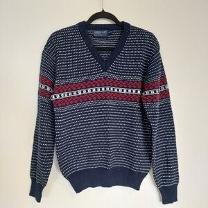 Vintage Career Club V-Neck Sweater Size Meduim